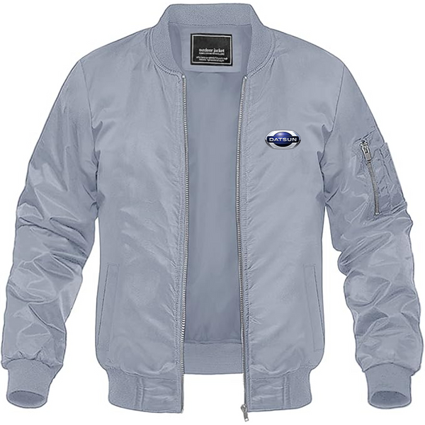 Men's Datsun Logo Lightweight Bomber Jacket Windbreaker Softshell Varsity Jacket Coat