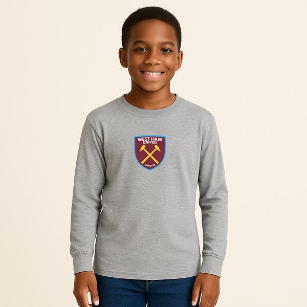 Youth Kids West Ham United FC Long Sleeve T-Shirt