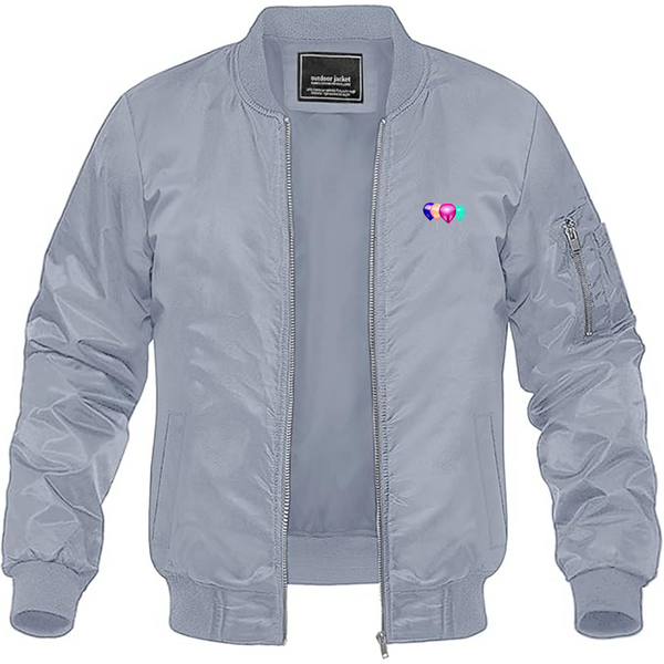 Men's Balloon-Emojis Logo Lightweight Bomber Jacket Windbreaker Softshell Varsity Jacket Coat