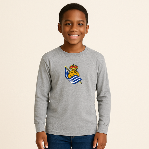 Youth Kids Real Sociedad FC Long Sleeve T-Shirt