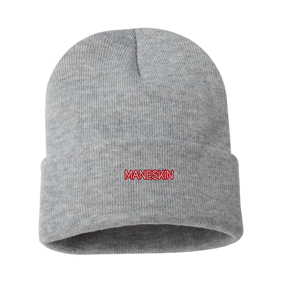 Maneskin Red Neon Letter Logo Beanie Hat