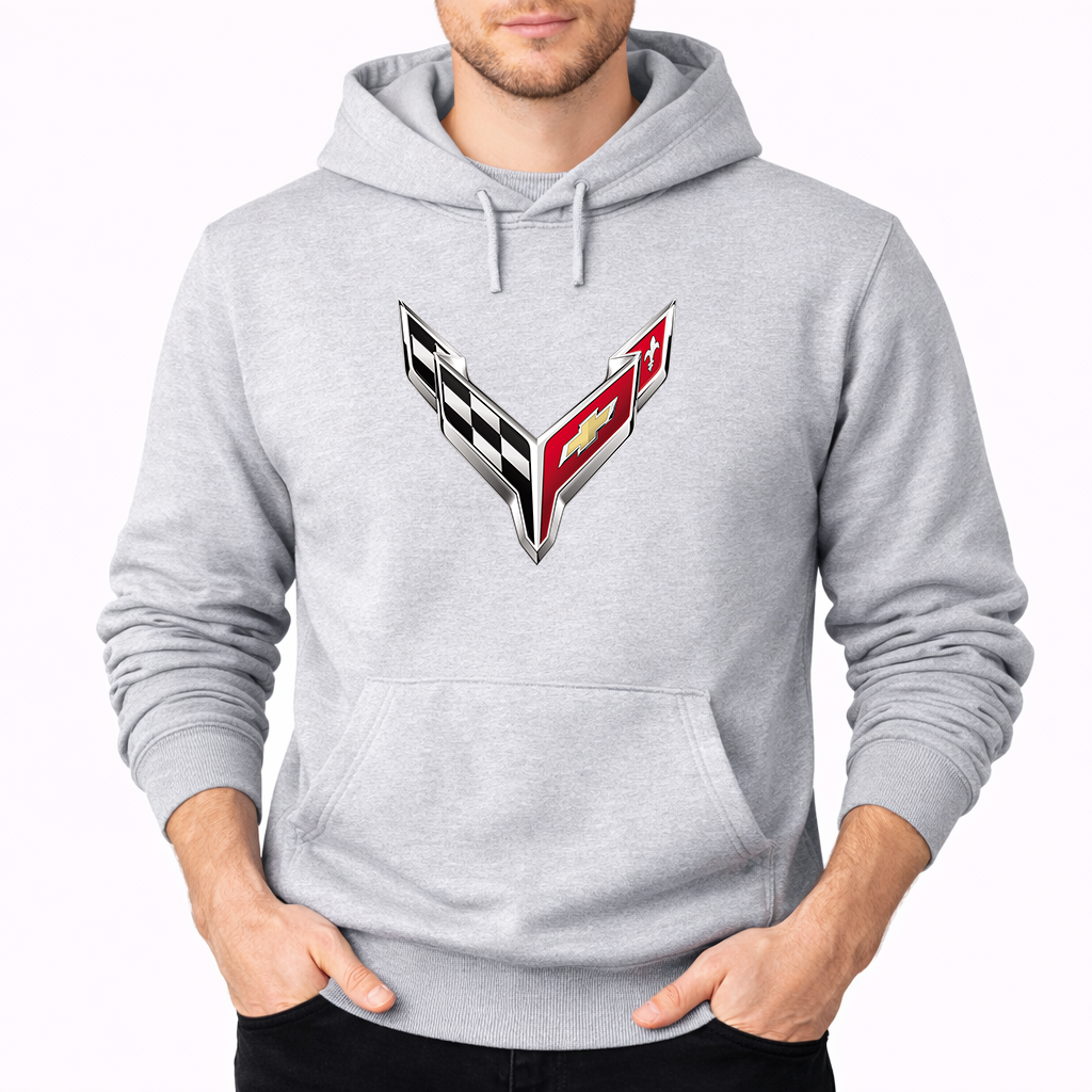 Men's  Chevrolet Corvette Car Pullover Hoodie