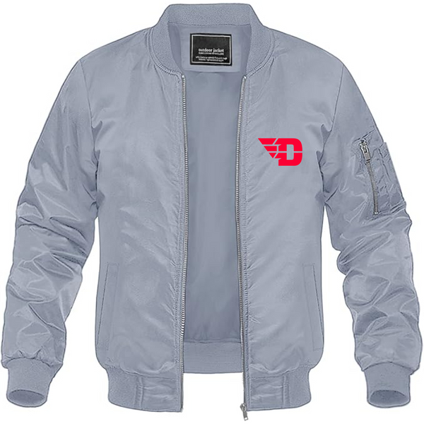 Men's  Dayton Flyers Lightweight Bomber Jacket Windbreaker Softshell Varsity Jacket Coat