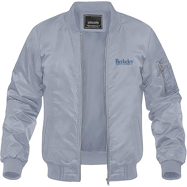 Men's UC Berkeley Logo Lightweight Bomber Jacket Windbreaker Softshell Varsity Jacket Coat