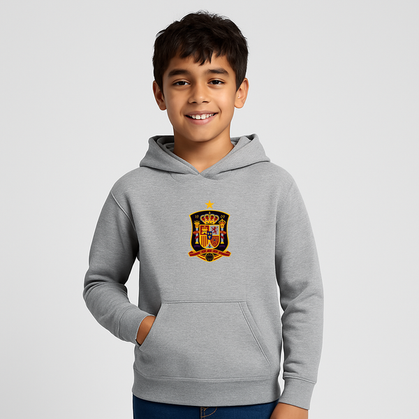 Youth Kids Spain National Soccer Team Pullover Hoodie