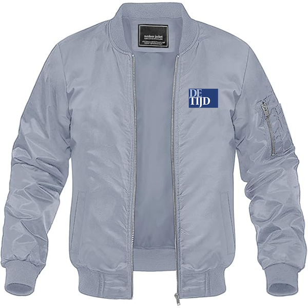 Men's De Tijd   Lightweight Bomber Jacket Windbreaker Softshell Varsity Jacket Coat