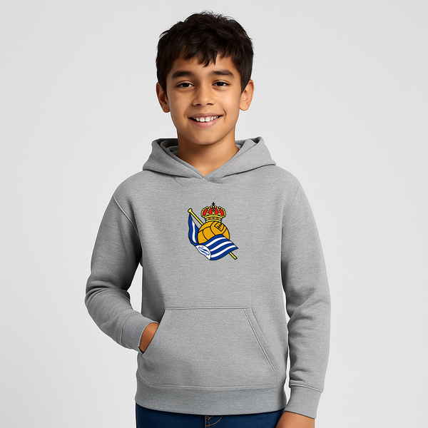 Youth Kids Real Sociedad FC Pullover Hoodie