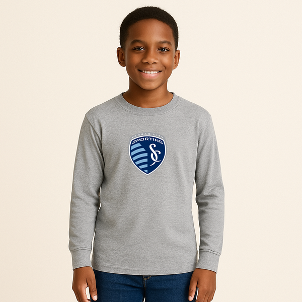 Youth Kids Sporting Kansas City FC Long Sleeve T-Shirt