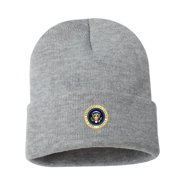 USA President Seal Logo Beanie Hat