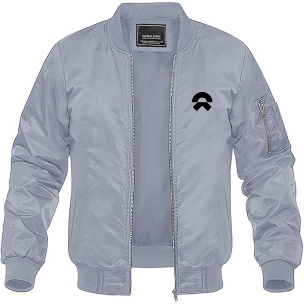 Men's Nio Logo Lightweight Bomber Jacket Windbreaker Softshell Varsity Jacket Coat