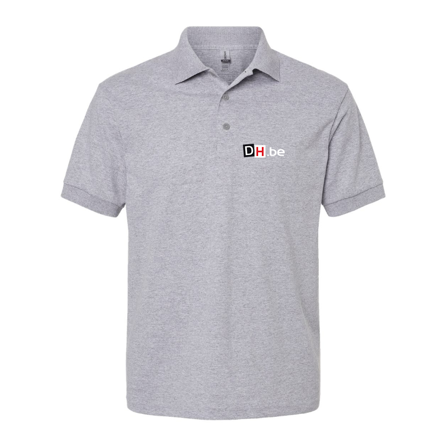 Men's DH Derniere Heure Logo Dry Blend Polo - Grey