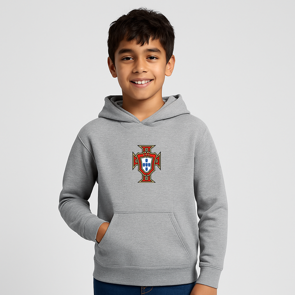 Youth Kids Portugal National Soccer Team Pullover Hoodie