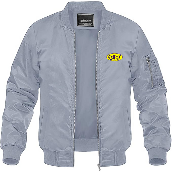 Men's Edfor Grand Sport Logo Lightweight Bomber Jacket Windbreaker Softshell Varsity Jacket Coat