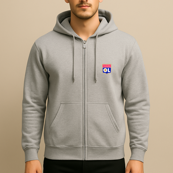 Men's Olympique Lyonnais FC Zipper Hoodie