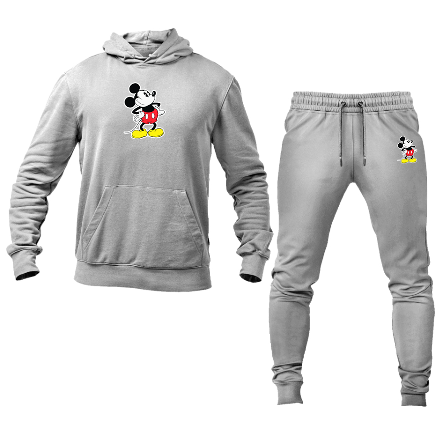 Men's Mickey Mouse Cartoon Hoodie Joggers Set