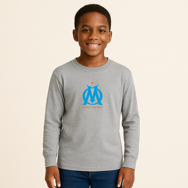 Youth Kids Olympique de Marseille FC Long Sleeve T-Shirt