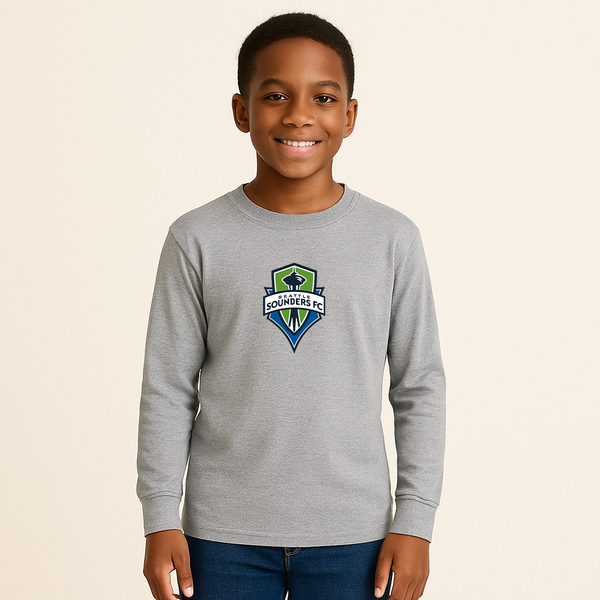 Youth Kids Seattle Sounders FC Long Sleeve T-Shirt