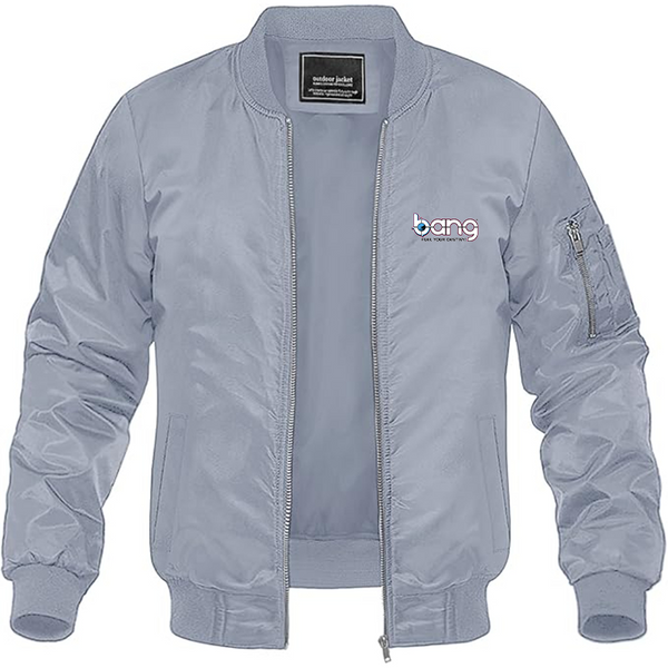 Men's Bang Energy Logo Lightweight Bomber Jacket Windbreaker Softshell Varsity Jacket Coat