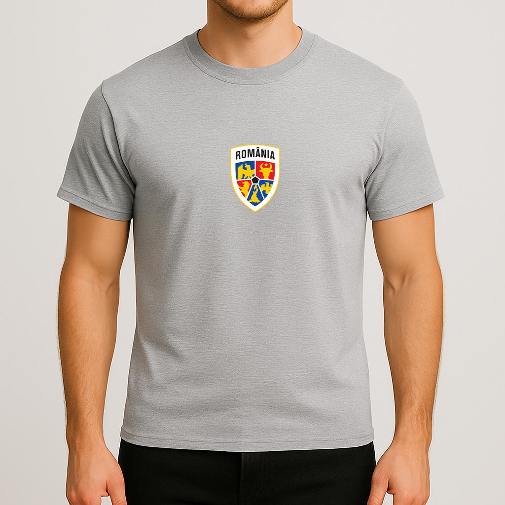 Men's Romania National Soccer Team Cotton T-Shirt