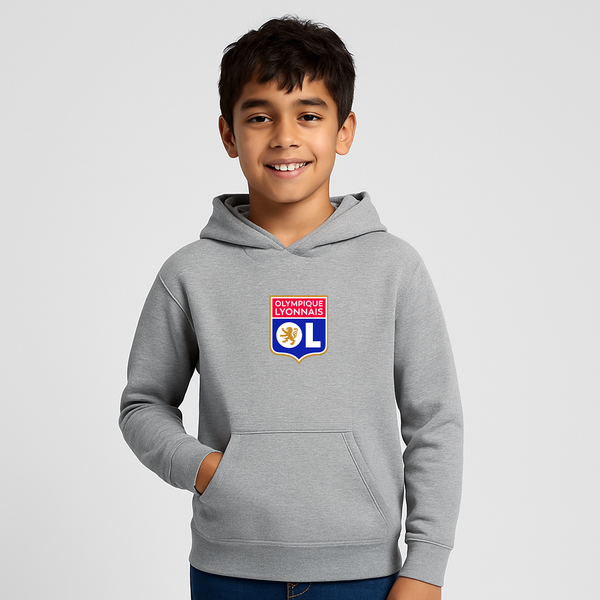 Youth Kids Olympique Lyonnais FC Pullover Hoodie