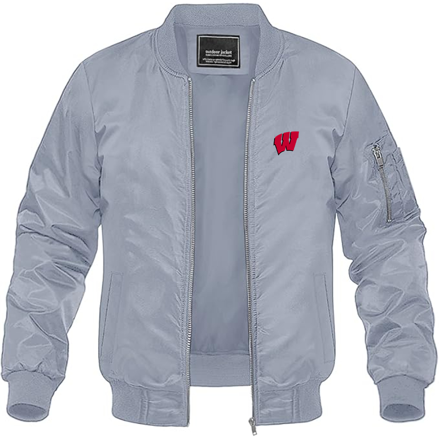 Men's Wisconsin Badgers Logo Lightweight Bomber Jacket