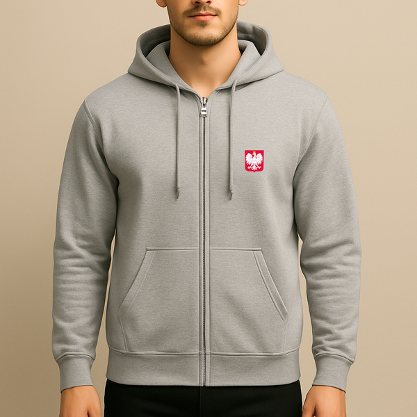 Men's Poland National Soccer Team Zipper Hoodie