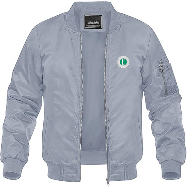 Men's Edsel Logo Lightweight Bomber Jacket Windbreaker Softshell Varsity Jacket Coat