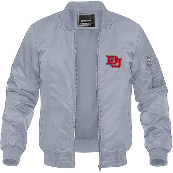 Men's  Denver Pioneers Lightweight Bomber Jacket Windbreaker Softshell Varsity Jacket Coat