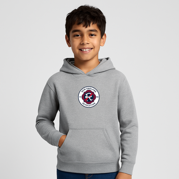 Youth Kids New England Revolution FC Pullover Hoodie