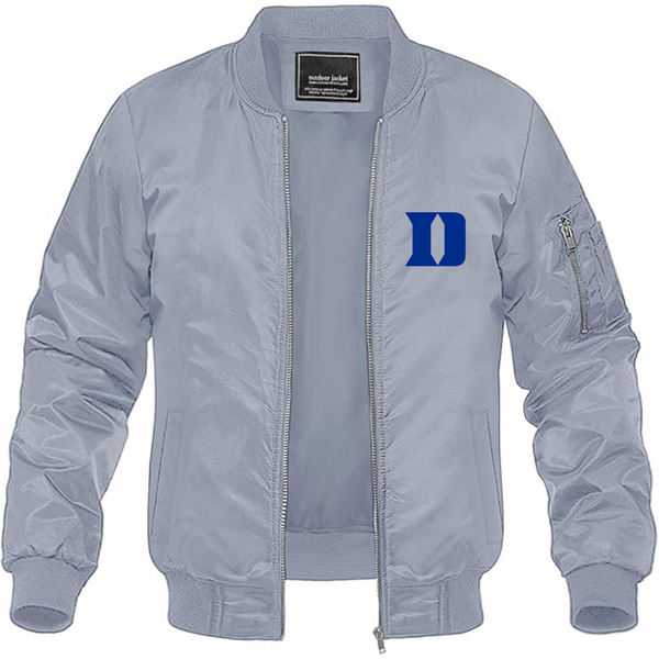Men's  Duke Blue Devils Lightweight Bomber Jacket Windbreaker Softshell Varsity Jacket Coat