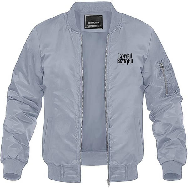 Men's Lynyrd Skynyrd  Lightweight Bomber Jacket Windbreaker Softshell Varsity Jacket Coat