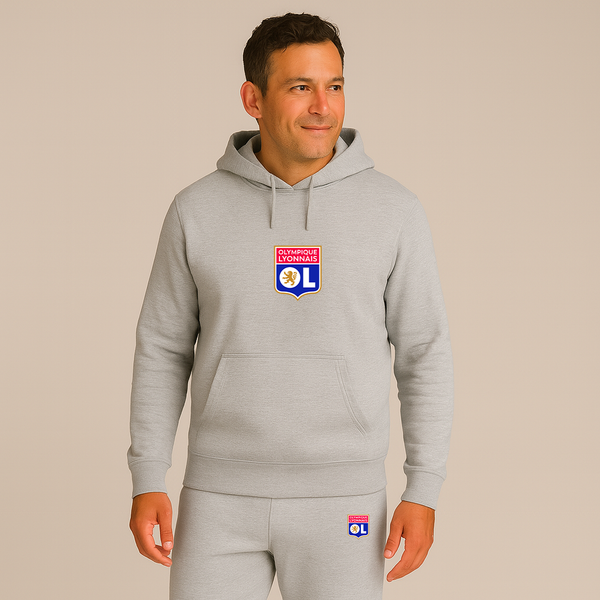 Men's Olympique Lyonnais FC Hoodie Joggers Set
