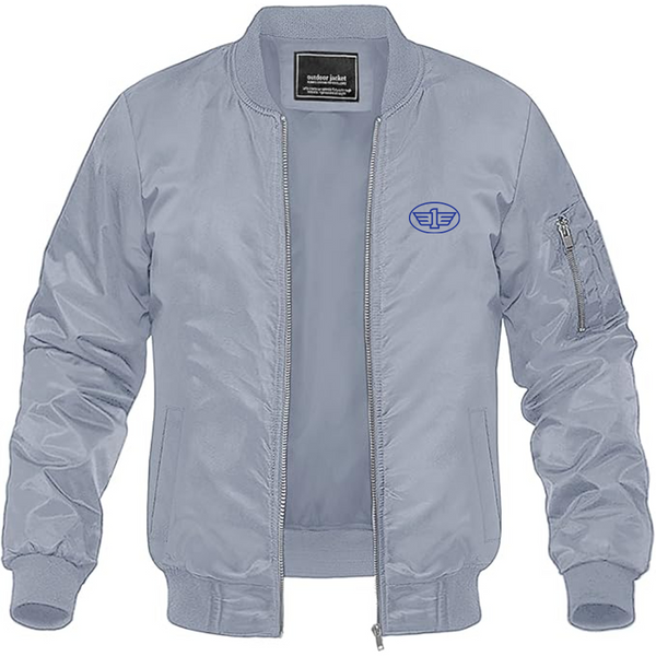 Men's FAW Logo Lightweight Bomber Jacket Windbreaker Softshell Varsity Jacket Coat