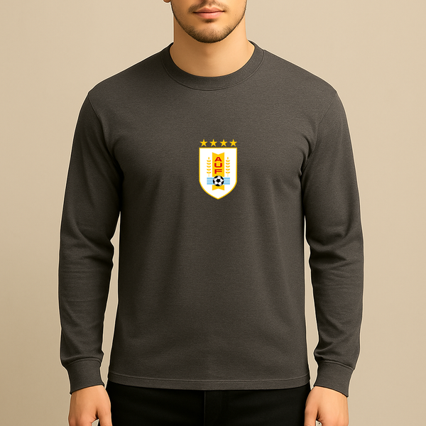 Men's Uruguay National Soccer Team Long Sleeve T-Shirt
