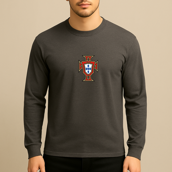 Men's Portugal National Soccer Team Long Sleeve T-Shirt