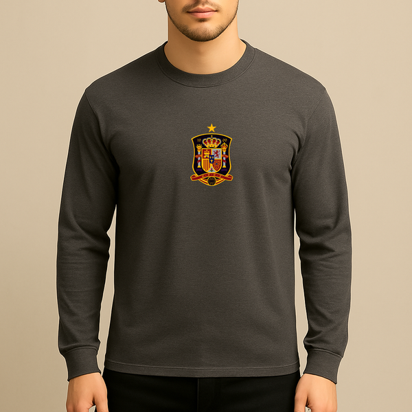Men's Spain National Soccer Team Long Sleeve T-Shirt
