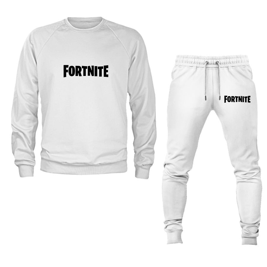 Men's Fortnite Battler Royale Game Logo Crewneck Sweatshirt Joggers Suit