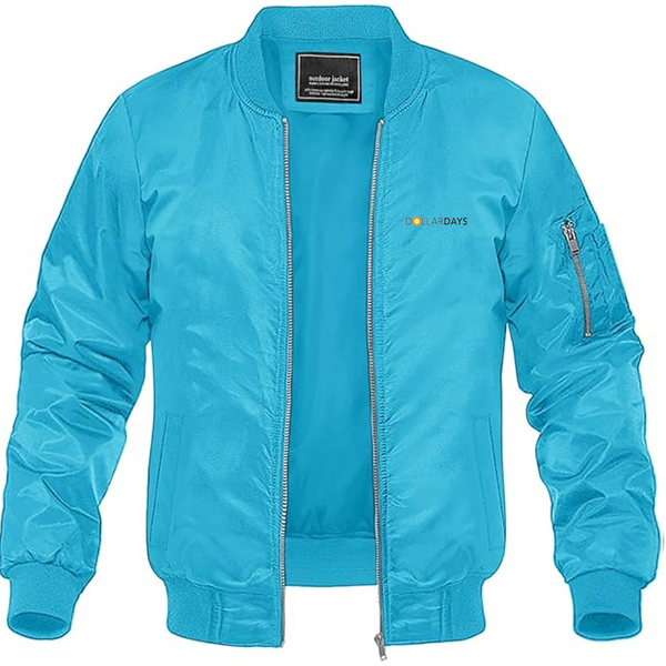 Men's Dollar Days Logo Lightweight Bomber Jacket Windbreaker Softshell Varsity Jacket Coat