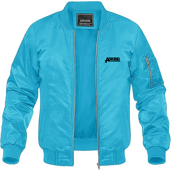 Men's Asking Alexandria  Logo Lightweight Bomber Jacket Windbreaker Softshell Varsity Jacket Coat