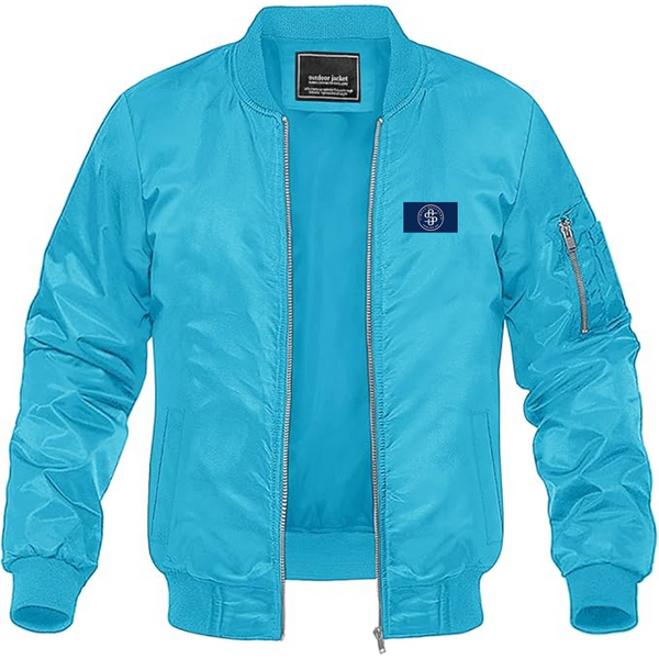 Men's Simply Southern Logo Lightweight Bomber Jacket Windbreaker Softshell Varsity Jacket Coat