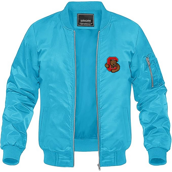 Men's Cornell Big Red Lightweight Bomber Jacket Windbreaker Softshell Varsity Jacket Coat