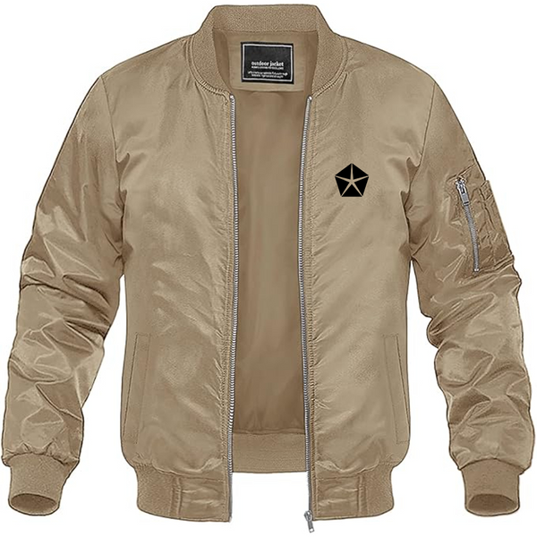 Men's Sunbeam Logo Lightweight Bomber Jacket Windbreaker Softshell Varsity Jacket Coat
