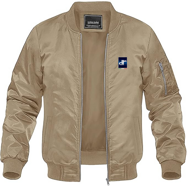 Men's DR Automobiles Logo Lightweight Bomber Jacket Windbreaker Softshell Varsity Jacket Coat