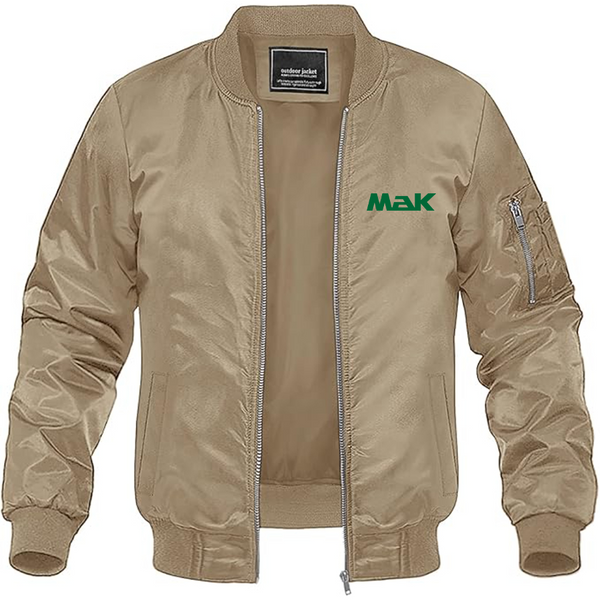 Men's Maschinenbau Kiel Logo Lightweight Bomber Jacket Windbreaker Softshell Varsity Jacket Coat