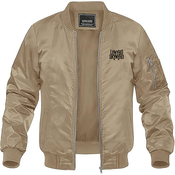 Men's Lynyrd Skynyrd  Lightweight Bomber Jacket Windbreaker Softshell Varsity Jacket Coat