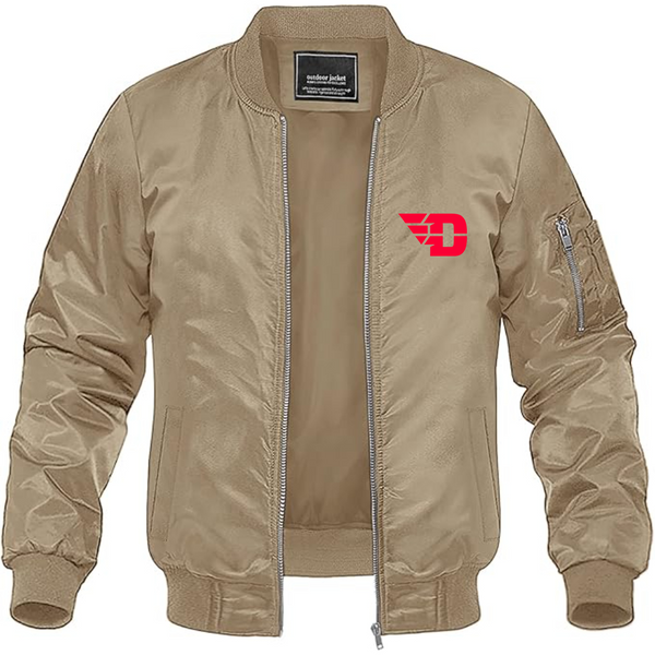 Men's  Dayton Flyers Lightweight Bomber Jacket Windbreaker Softshell Varsity Jacket Coat