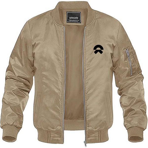 Men's Nio Logo Lightweight Bomber Jacket Windbreaker Softshell Varsity Jacket Coat