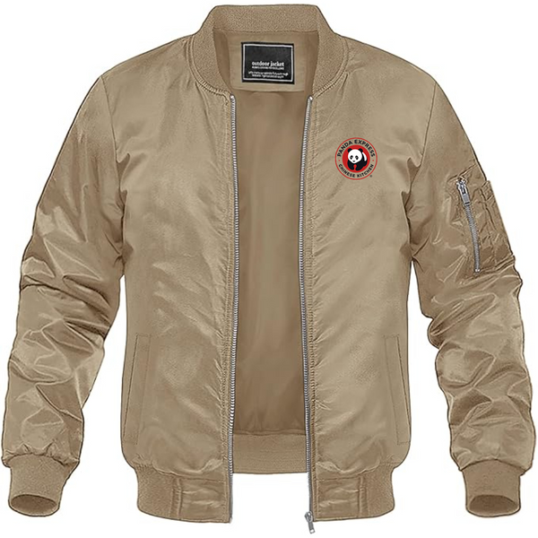 Men's Panda Express Lightweight Bomber Jacket Windbreaker Softshell Varsity Jacket Coat