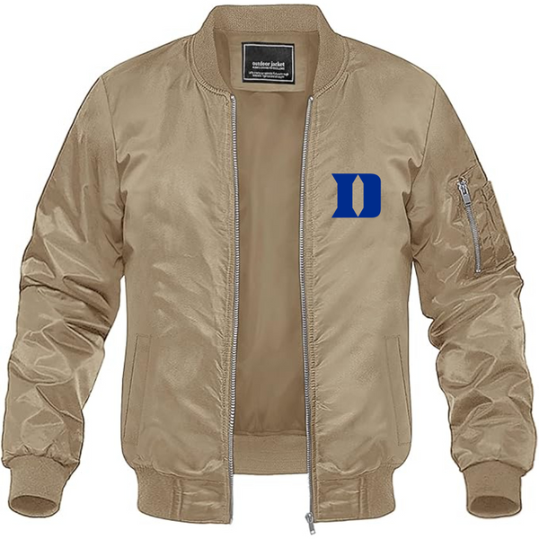 Men's  Duke Blue Devils Lightweight Bomber Jacket Windbreaker Softshell Varsity Jacket Coat