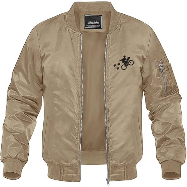 Men's Postmates Bike Lightweight Bomber Jacket Windbreaker Softshell Varsity Jacket Coat